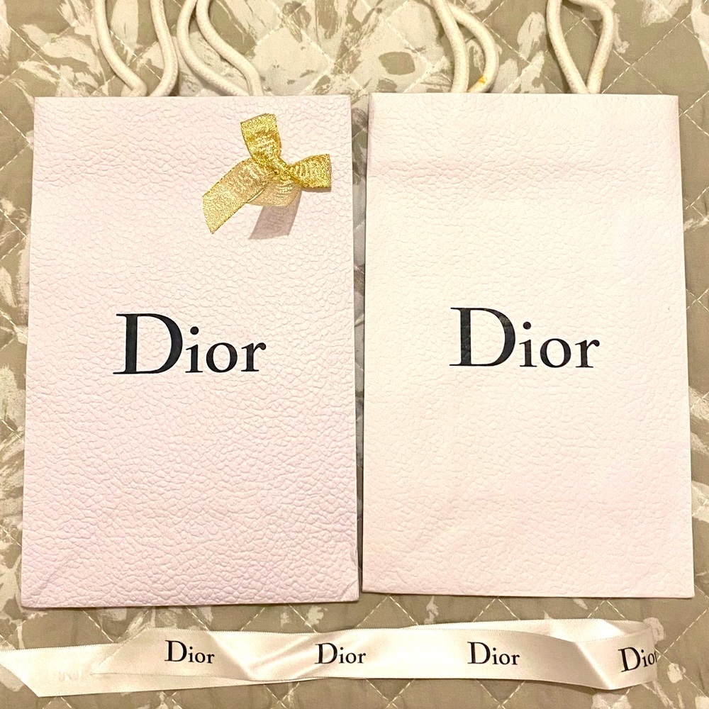 Authentic Dior Logo Shopping bags